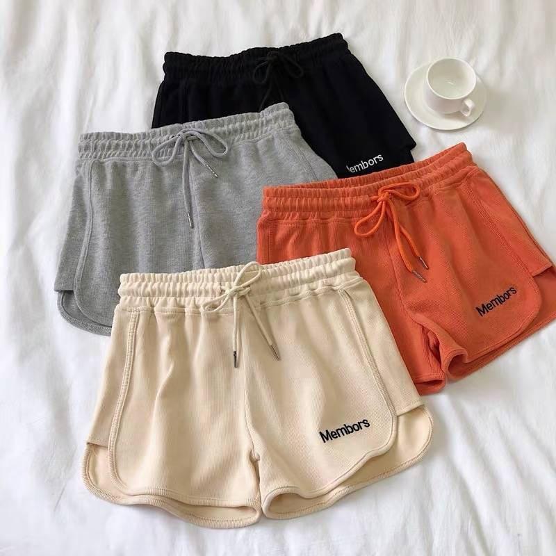 Quần Đùi Nữ Cạp Chun Ống Rộng Dây Rút Mem.bors Basic Trơn Mặc Nhà sexy thoáng mát 3158 Store