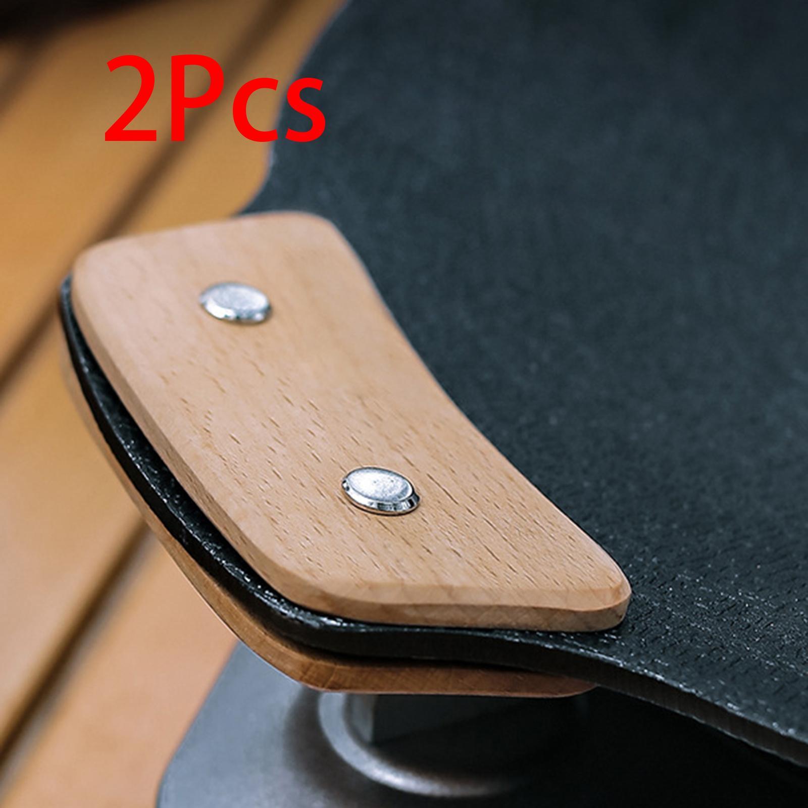 Wooden BBQ Barbecue Pan Handle Scald Proof Heat Resistant for Pot Sauce Pan