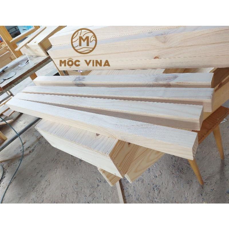 Combo 4 cây gỗ thông vuông 5cm dài 1m mới đẹp bào láng đẹp 4 mặt thích hợp trang trí, làm kệ, DIY Mộc Vina