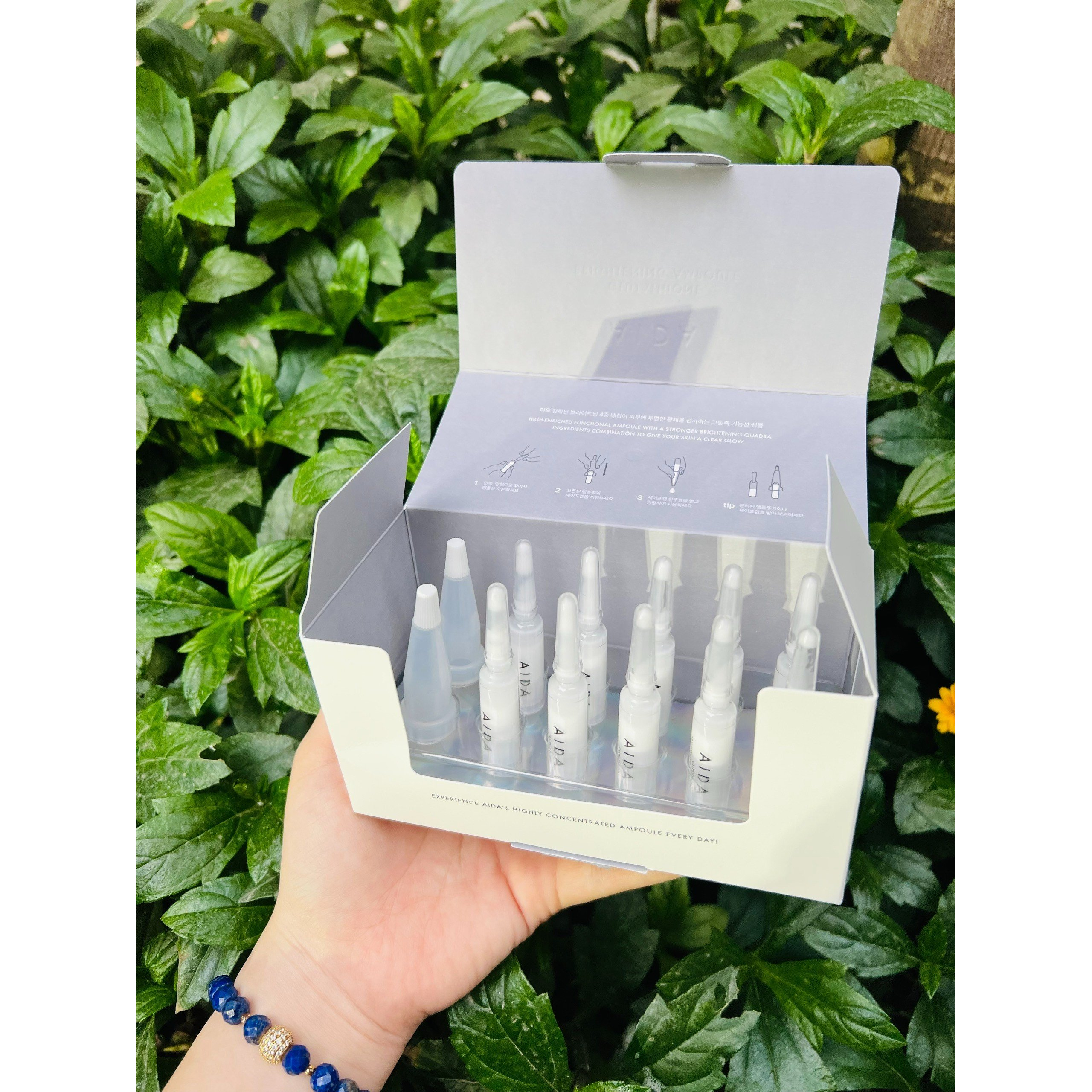 Tinh chất dưỡng da Tế bào gốc Glutathione AIDA hộp 10 ống