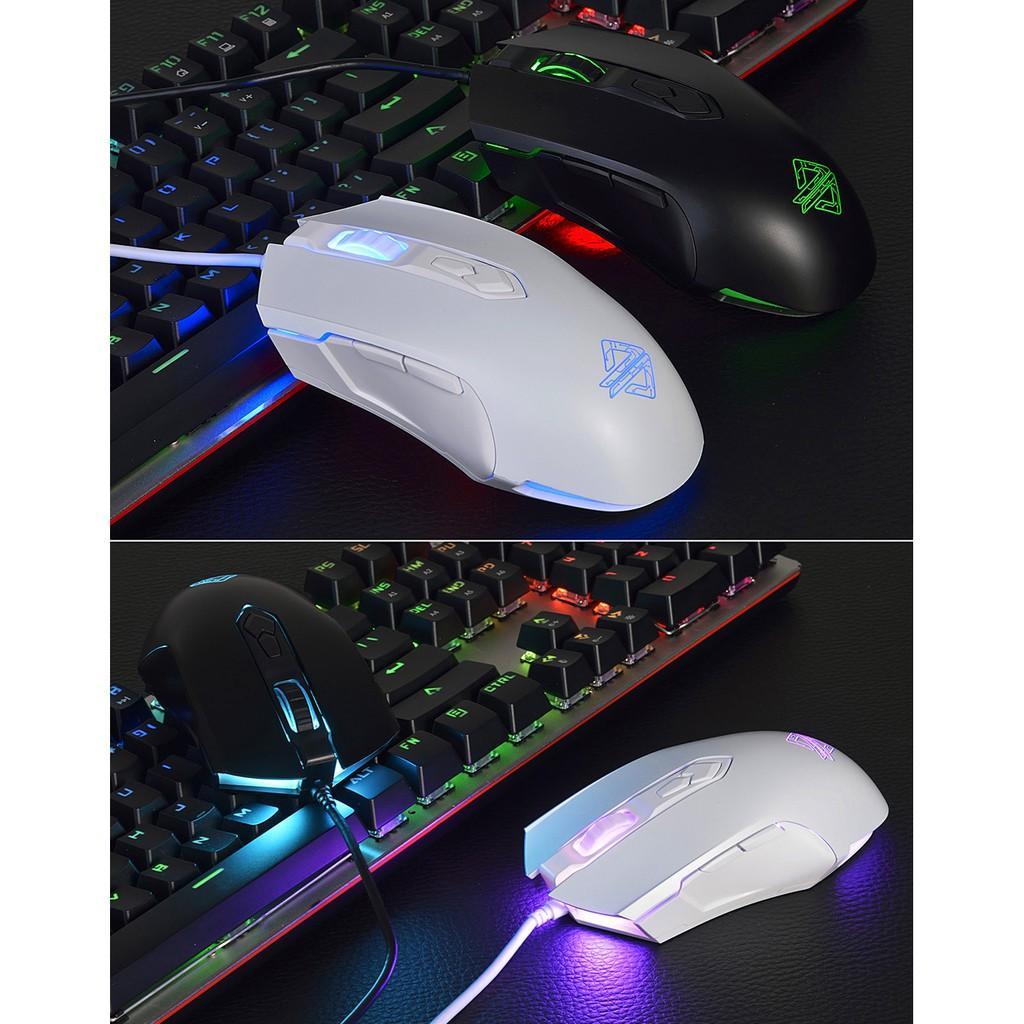 Chuột chơi game Ajazz AJ52 có 7 đèn nền RGB với DPI có thể điều chỉnh 750/1000/125 chất lượng cao
