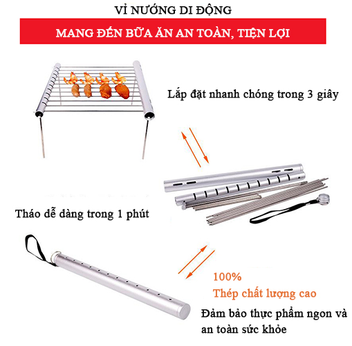 Vỉ nướng bằng thép chống gỉ an toàn cho gia đình BB2413