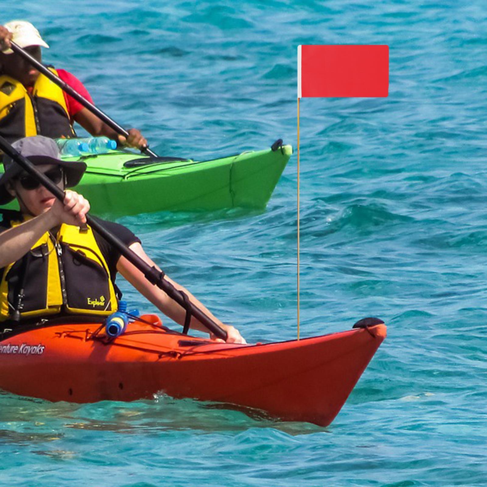 47" Kayak Safety Flag Track Mount with Rail Mount Base for Kayak Yacht Canoe Accessories