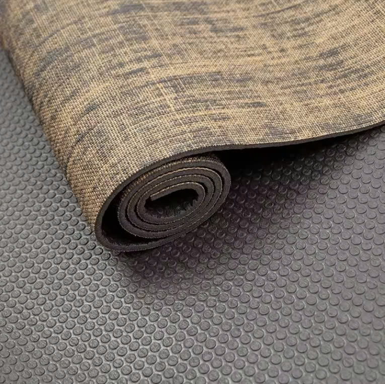Thảm Tập Yoga PRO-CARE Chất liệu sợi đay PVC - Độ dày 5mm - Hàng Chính Hãng Đài Loan