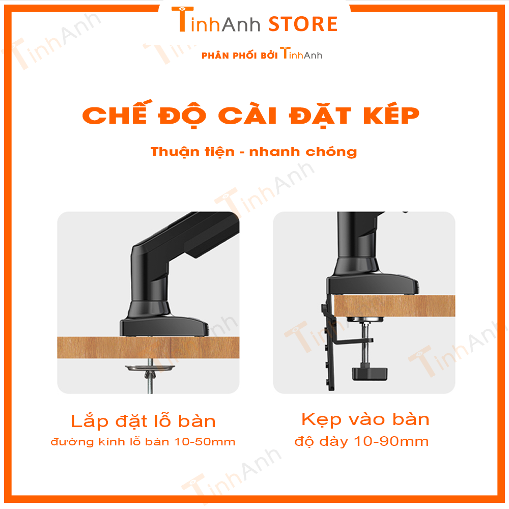 Giá treo màn hình máy tính Cao Cấp NB F100A 22 - 35 inch - Arm màn hình tải trọng 12Kg Mẫu mới 2021 - Hàng Chính Hãng