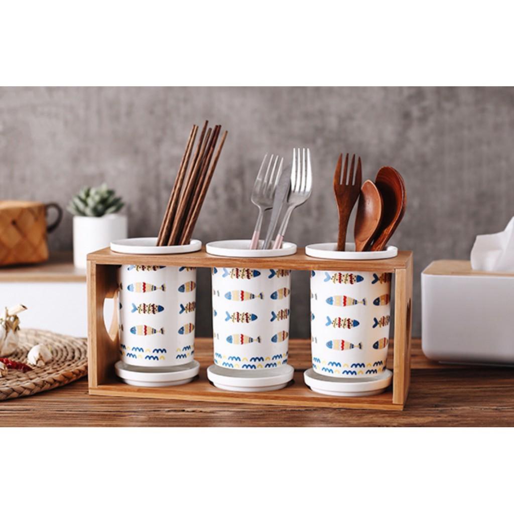 LỌ ĐỰNG ĐŨA JAPANESE FISH trang trí nhà cửa