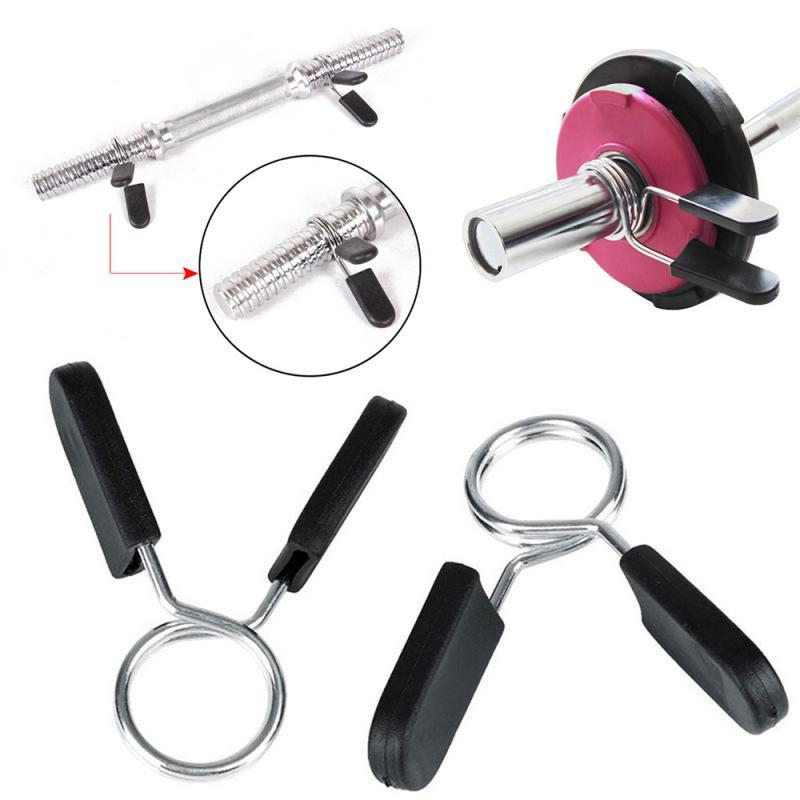 2pcs Dumbbell Standard Barbell Gym Weight Lifting Bar Spring Buckle Lock Clamp Spring Collar Clips 28mm/30mm Fitness Accessories