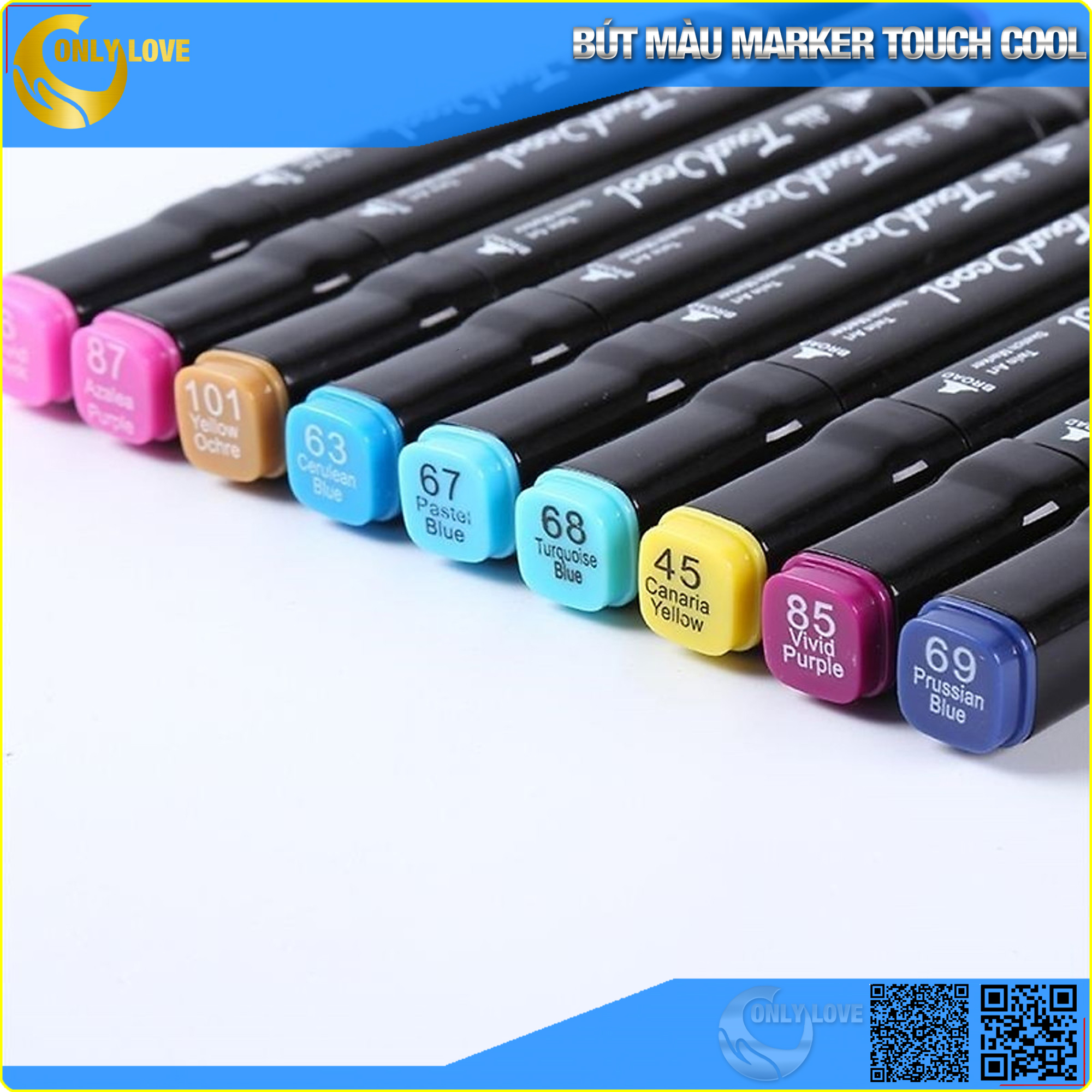 Bút màu Marker Touch Cool Cao Cấp - Bộ 30/40/60/80  - Màu Vẽ Chuyên Nghiệp - Vẽ Anime, Truyện Tranh Manga, Phong Cảnh, Thiết Kế Thời Trang, Đồ Họa, Mỹ Thuật Công Nghiệp- Giải quyết các vấn đề chuyên ngành hội hoạ - Hàng Nhập Khẩu