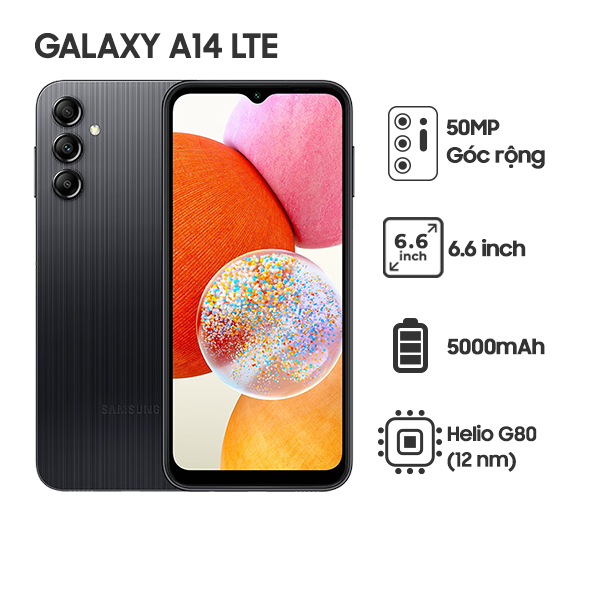 Điện thoại Samsung Galaxy A14 LTE 4GB/128GB - Hàng Chính Hãng - Đã kích hoạt bảo hành