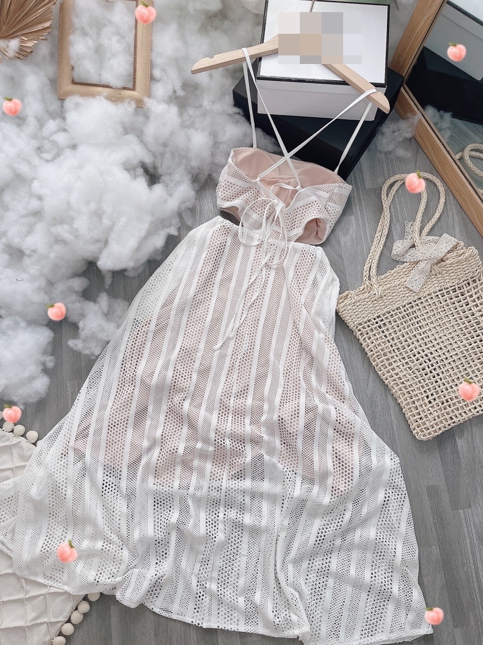 ĐẦM DÀI ĐI BIỂN MAXI DÂY CỔ U SUÔNG TRƠN KHÓE EO DẠO PHỐ DỰ TIỆC