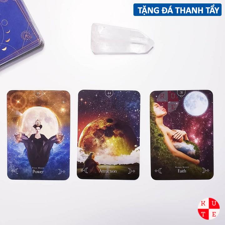 Bộ Bài Oracle Queen Of The Moon 44 Lá Bài Tặng Link Tiếng Anh Và Đá Thanh Tẩy