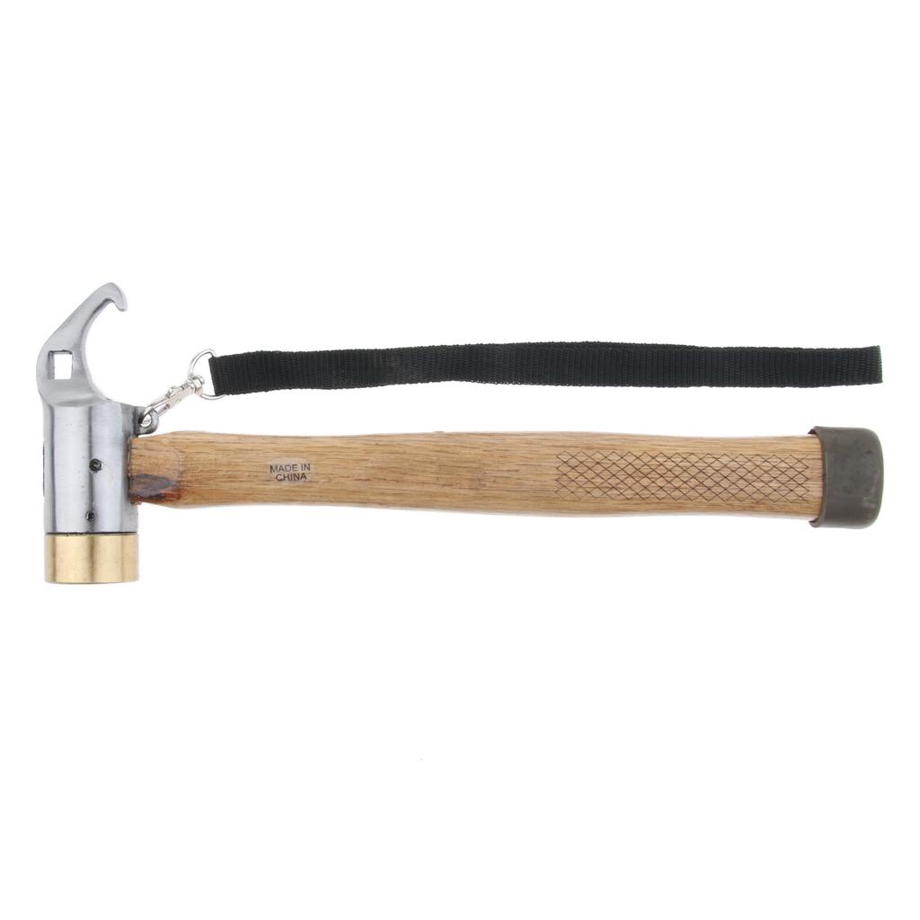 Hiking Camping Tent Mallet Hammer Peg Stake Puller for Ground Nails Metal Head