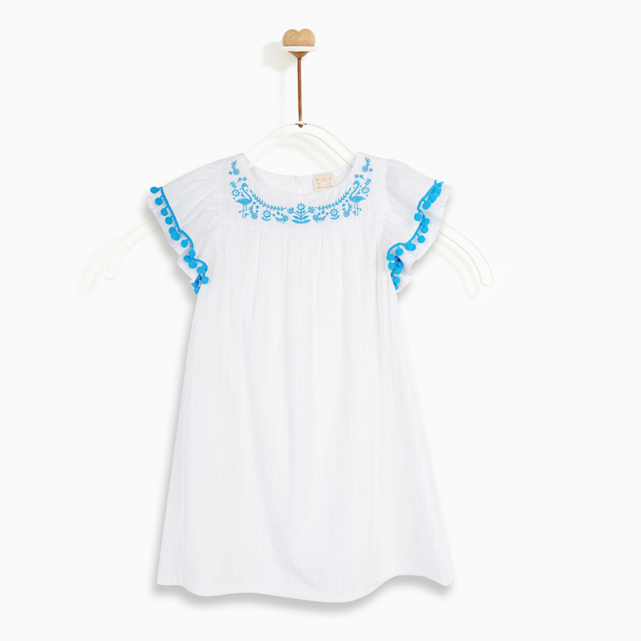Áo Đầm Bé Gái-Embroidery Pom Pom-Cgsum19D26