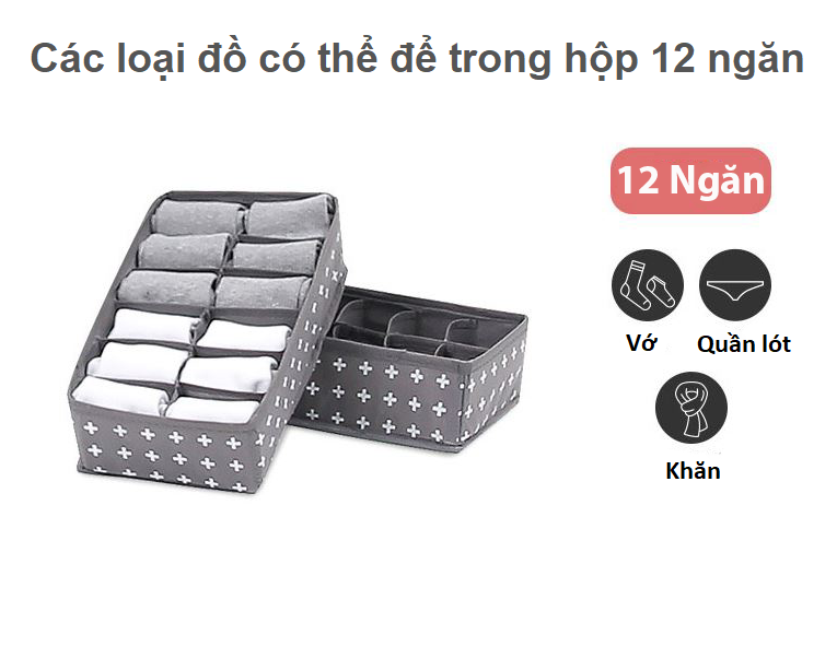 HỘP ĐỰNG ĐỒ LÓT 12 NGĂN