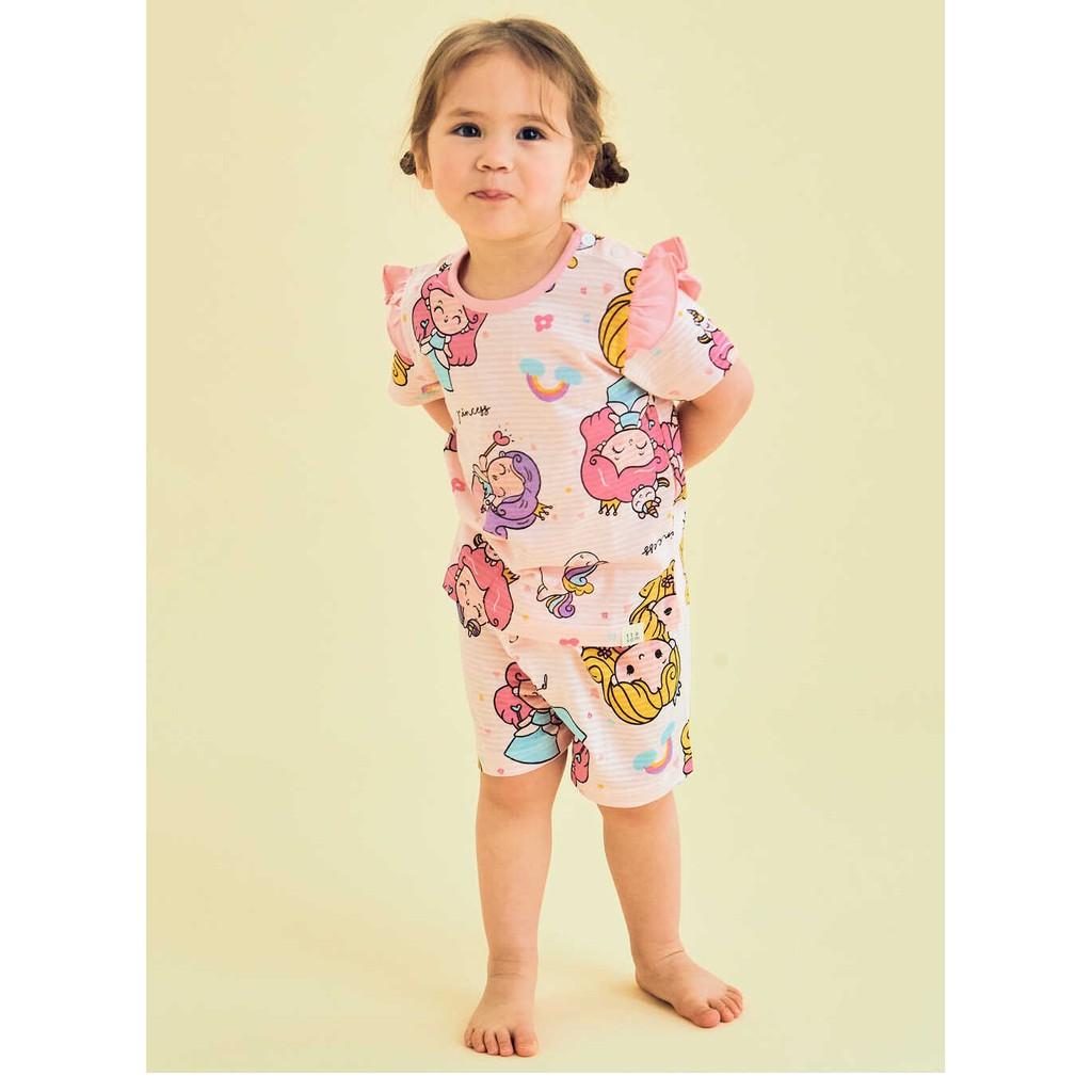 BỘ NGẮN CAO CẤP CHO BÉ GÁI NỘI ĐỊA HÀN, CHẤT COTTON GIẤY ORGANIC, MẪU NHIỀU BÚP BÊ