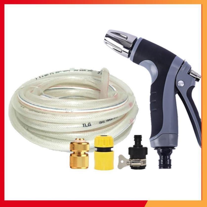 Bộ dây và vòi xịt rửa xe tưới cây tăng áp 7-10M 206817