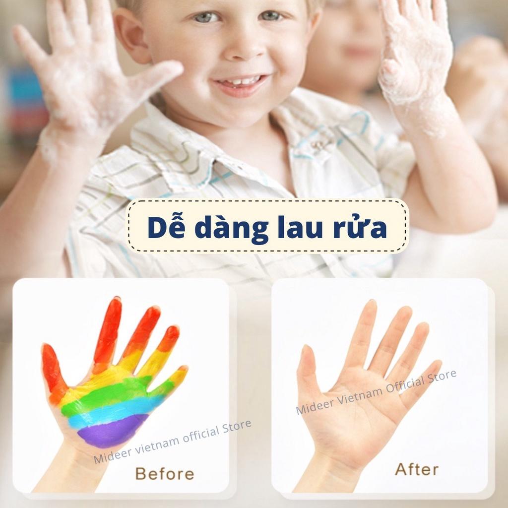 Finger Paint Mideer bộ màu kèm dụng cụ chính hãng an toàn cho bé