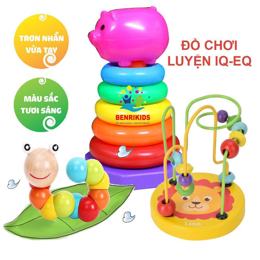 Luồn hạt mê cung giúp bé phát triển trí tuệ, nhận biết màu sắc, phát triển kỹ năng cầm nắm cơ bản.