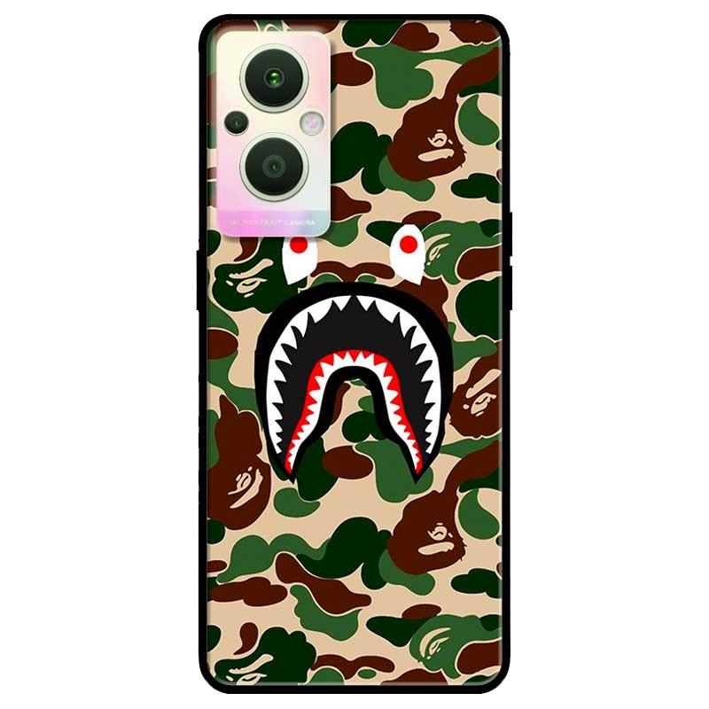 Hình ảnh Ốp lưng dành cho Oppo A16K - Oppo A36 / A76 - Oppo Reno 7z 5G mẫu Bape Camo Xanh Lá