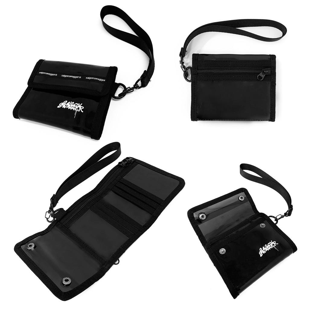 Ví Nam, Nữ Ngắn Nhựa Đen SAIGON SWAGGER SGS Black Plastic Short Wallet