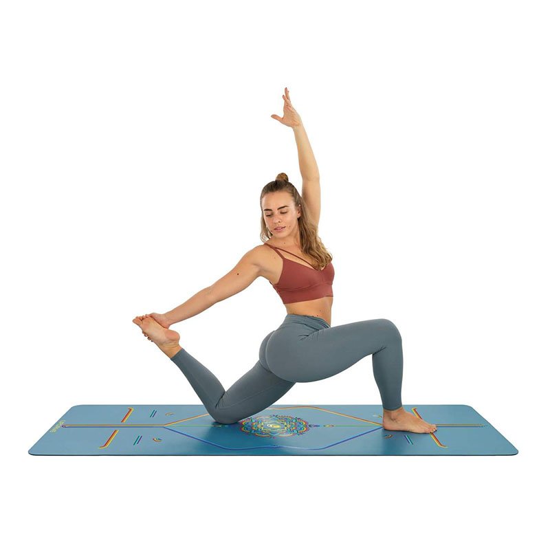 Thảm yoga định tuyến PU Liforme Blue Sky Rainbow 4.2mm