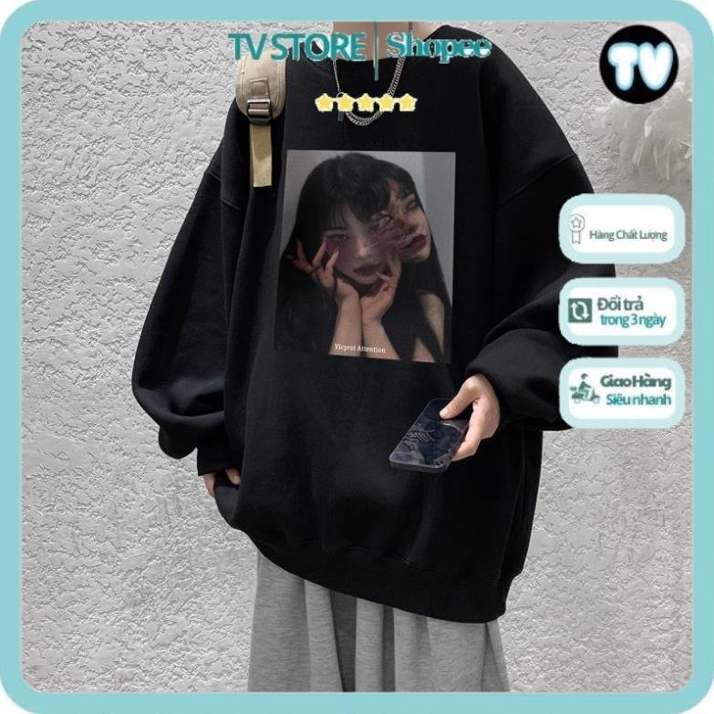 Áo Nỉ Nam TVSTORE Áo Sweater nam cổ tròn dáng rộng phong cách Hip hop cá tính