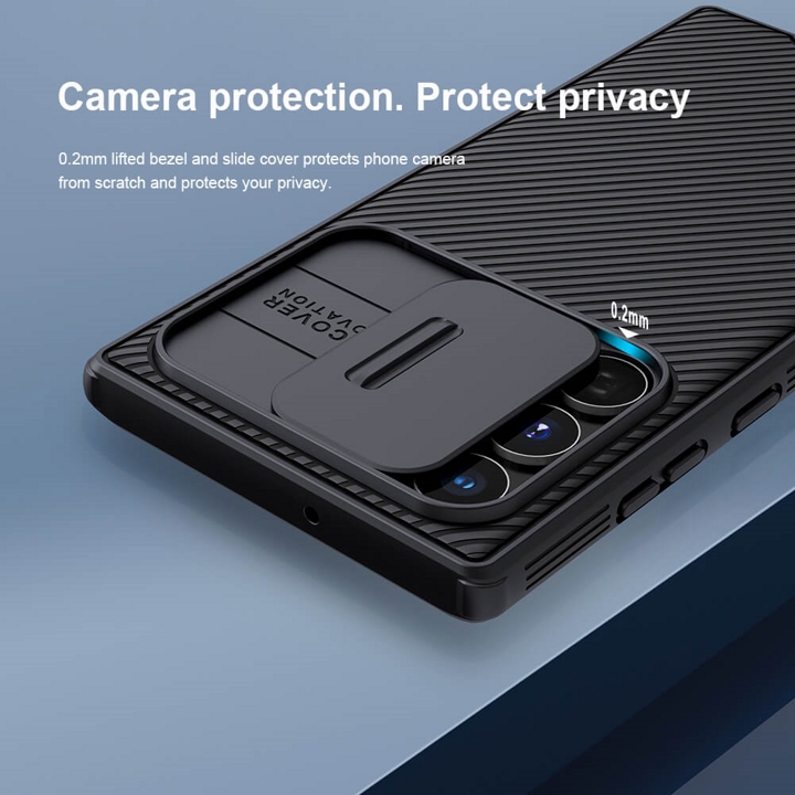 Ốp lưng dành cho Samsung S22 Ultra Camshield Pro chống sốc Nillkin - Hàng chính hãng