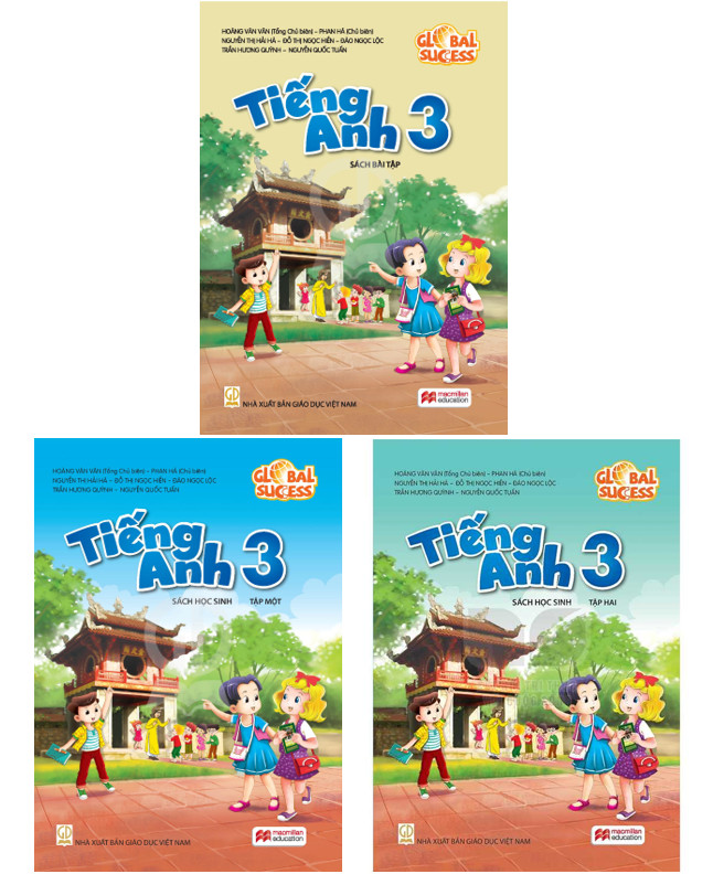 Sách - Combo 4 cuốn SHS+SBT Tiếng anh 3 Global Success ko CD và 360 động từ bất quy tắc