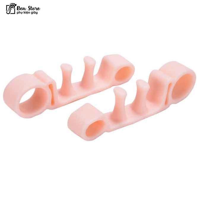 1 cặp Gel Silicone Dụng Cụ Tách 5 Ngón Chân Bunion Điều Chỉnh Chứng Vẹo Ngón Chân #Sil73