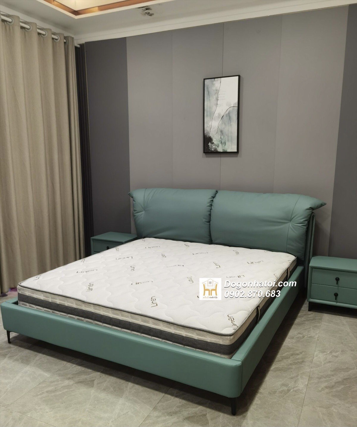 Mẫu Giường Ngủ Bọc Nệm Hiện Đại Đẹp Nhất - GNB02