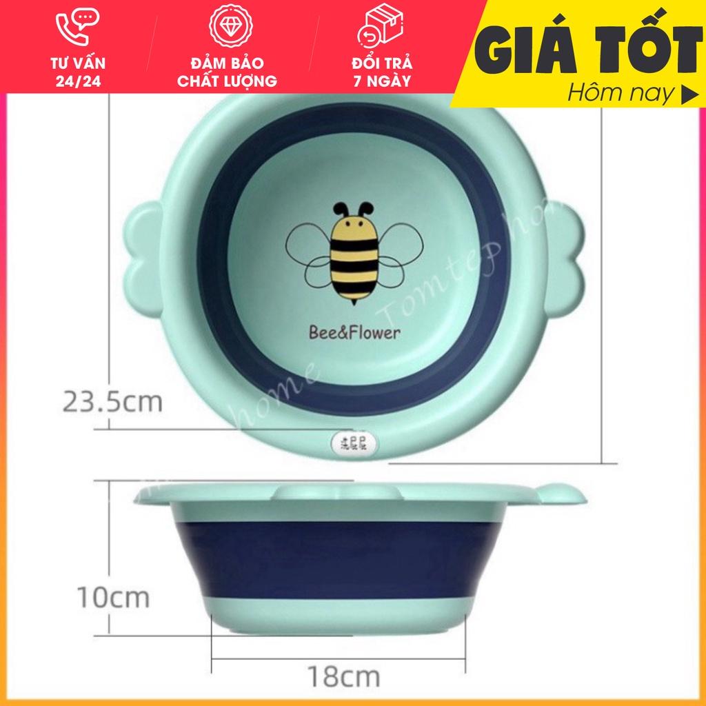 Chậu Rửa Mặt Gấp Gọn Hình Con Ong - Chậu Silicon Vệ Sinh Cá Nhân Gập Gọn Tiện Lợi đúng mẫu đúng mẫu cao cấp -