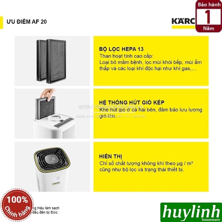 Máy lọc không khí Karcher AF20 [20m2] - Có đèn báo chất lượng không khí - Hàng chính hãng