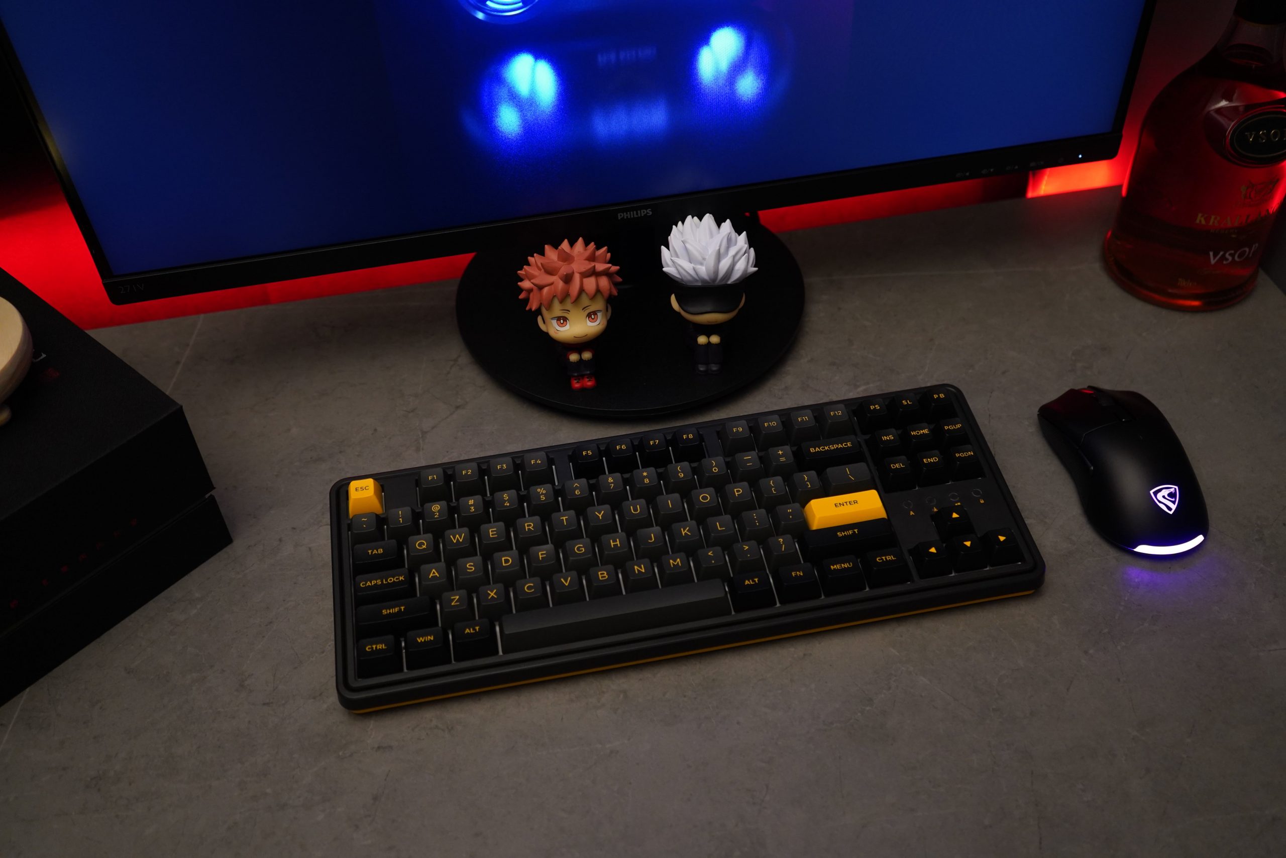 Bàn phím máy tính FL-Esports CMK87SAM Polar Night Black 3 Mode _Mới, hàng chính hãng