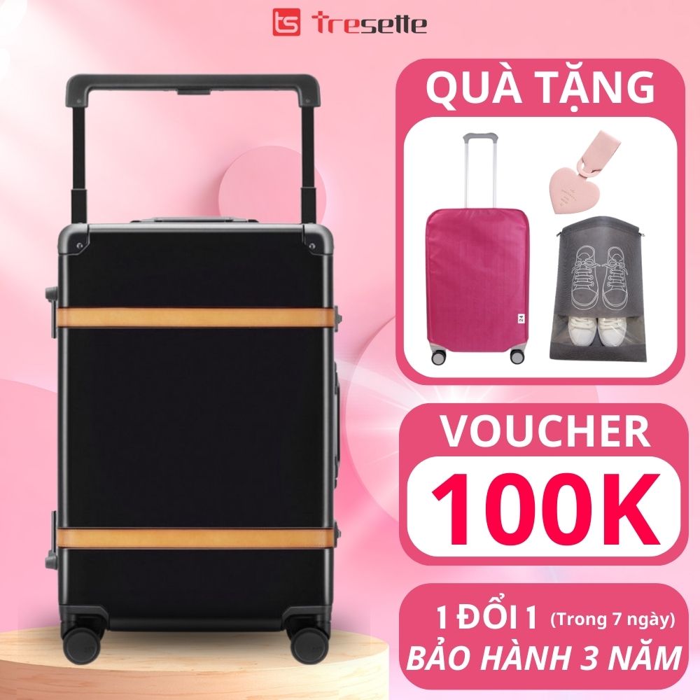 BFQ2ST500KTL: giảm 8% cho đơn từ 500K Vali khoá sập thời trang da cao cấp nhập khẩu Hàn Quốc TRESETTE 1910