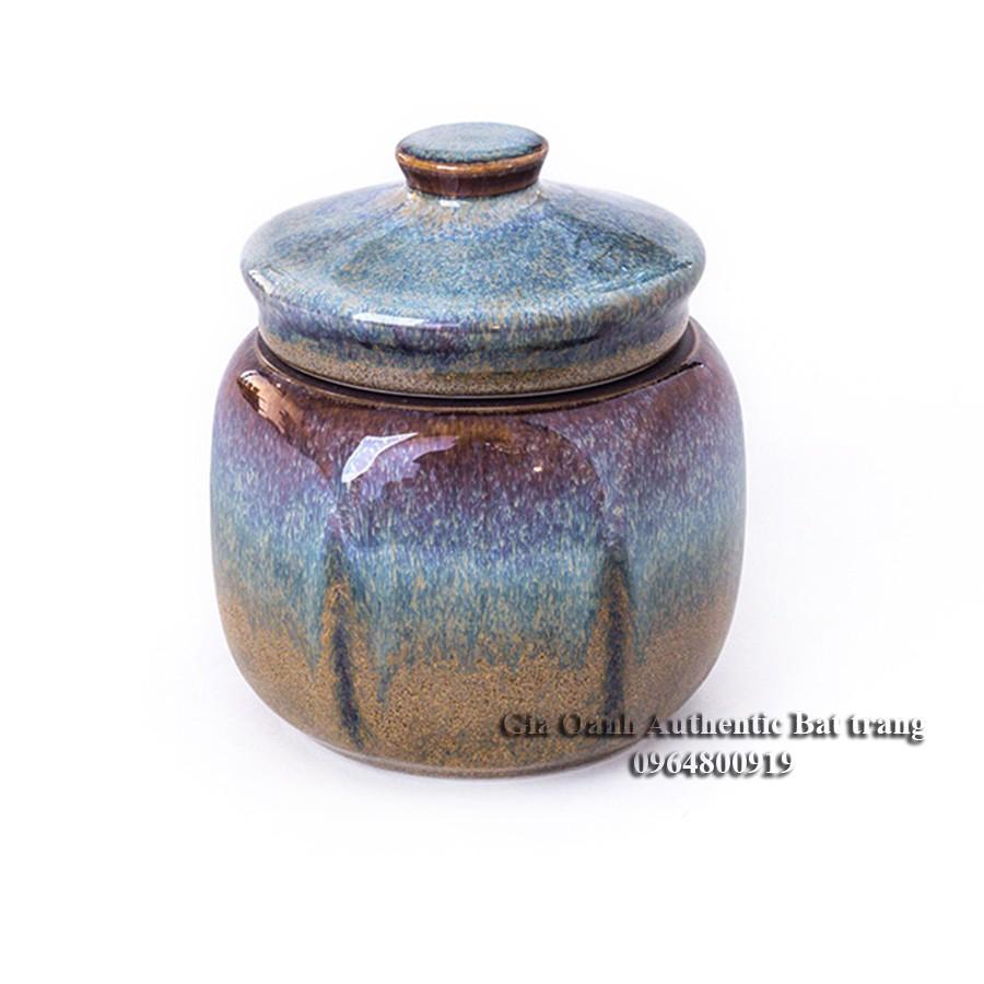 HỘP ĐỰNG TRÀ D11H15cm - Men hỏa biến CAO CẤP và SANG TRỌNG vừa đựng vừa trang trí rất tuyệt đẹp