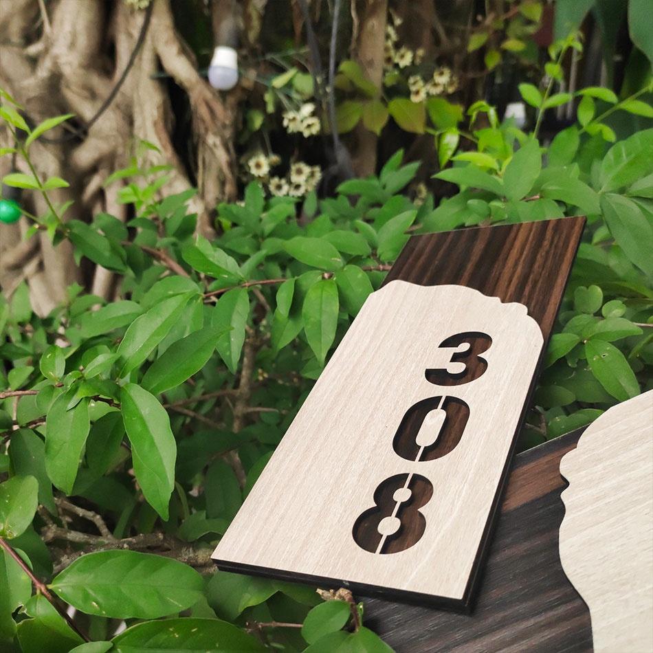 Biển số nhà bằng gỗ đẹp - độc đáo. Nhận thiết kế kích thước kiểu dáng theo yêu cầu