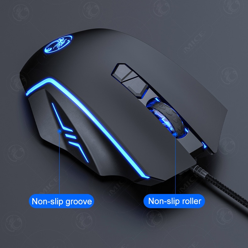 Chuột Led RGB gaming X4 7200dpi công thái học chống mỏi cổ tay Cho máy tính laptop hàng nhập khẩu