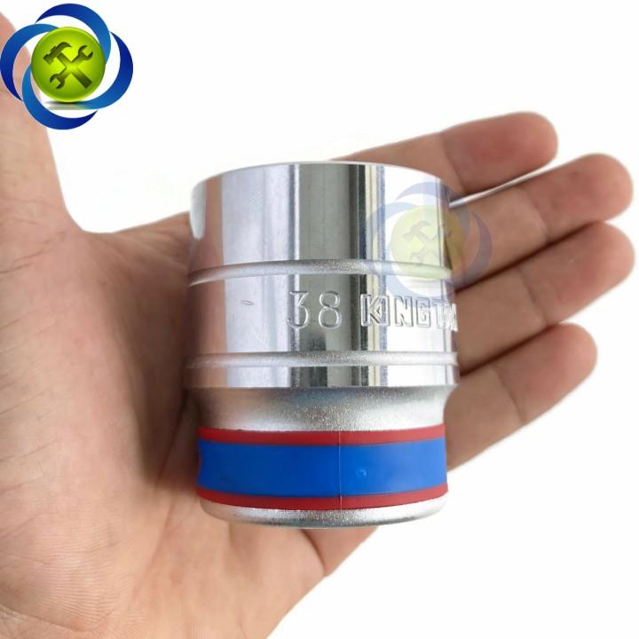 Tuýp 38mm loại 3/4 Kingtony 633538M loại ngắn 6 cạnh màu trắng