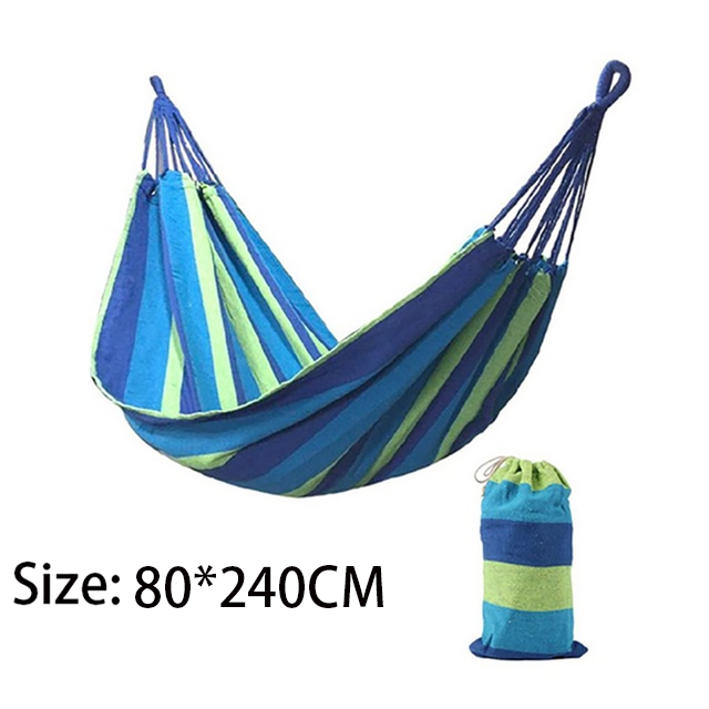 Di Động Võng Võng Ngoài Trời Sân Vườn Thể Thao Nhà Du Lịch Cắm Trại Đầm Xòe Vải Sọc Hàng Giường Võng Đôi Người Độc Thân