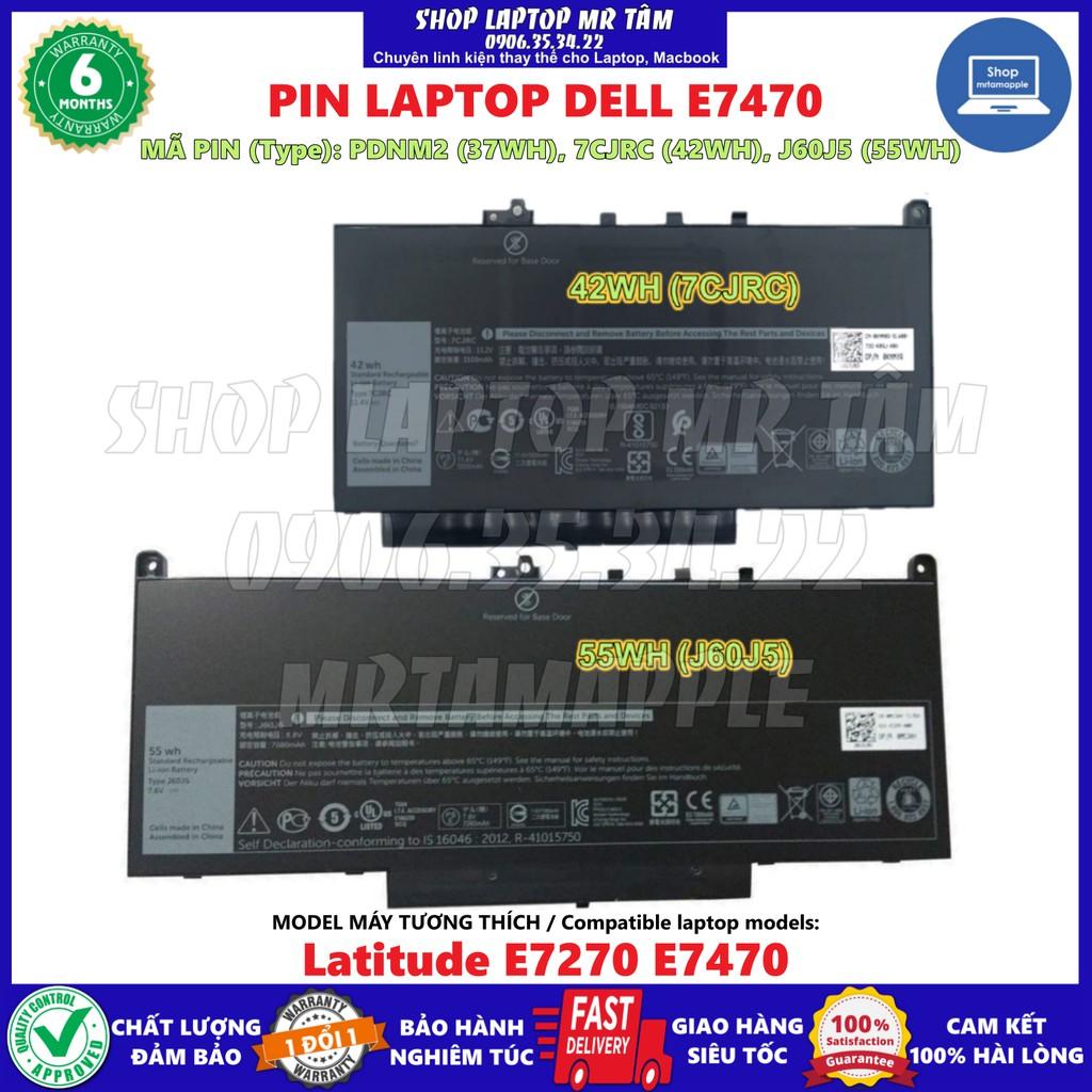 Pin Laptop DELL E7470 - 4 CELL - Latitude E7270 E7470, J60J5 MC34Y 242WD GG4FM