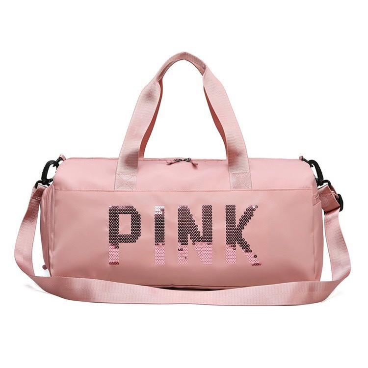 Túi trống du lịch đa năng chống thấm nước T79 PINK 47x25x23cm (Xanh-Đen-Hồng)