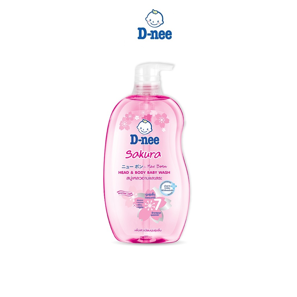 Dung Dịch Tắm Gội Toàn Thân Cho Bé Dưới 3 Tuổi D - Nee - Chai 800Ml Hồng