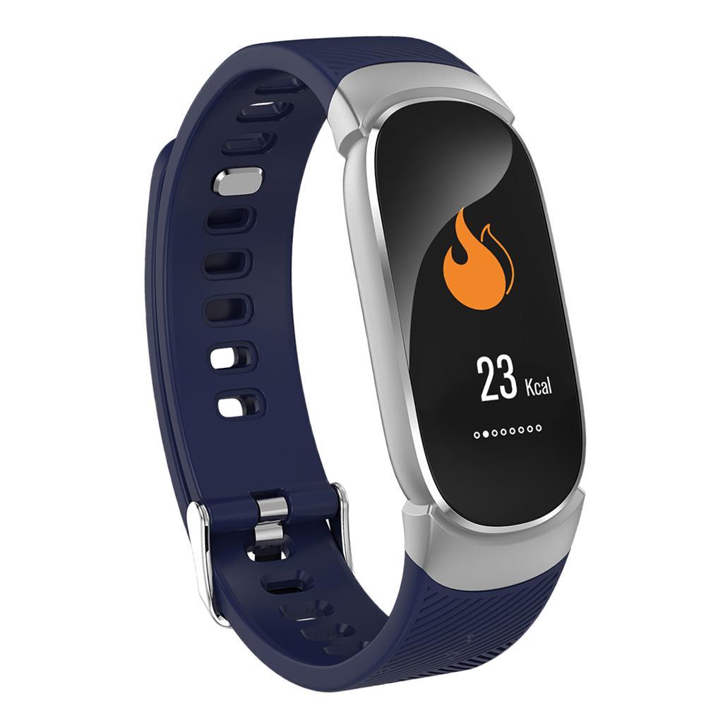 QW16 IP67 Waterproof Sport tooth 4.0 Colorful TPU Smart Bracelet Watch Blue