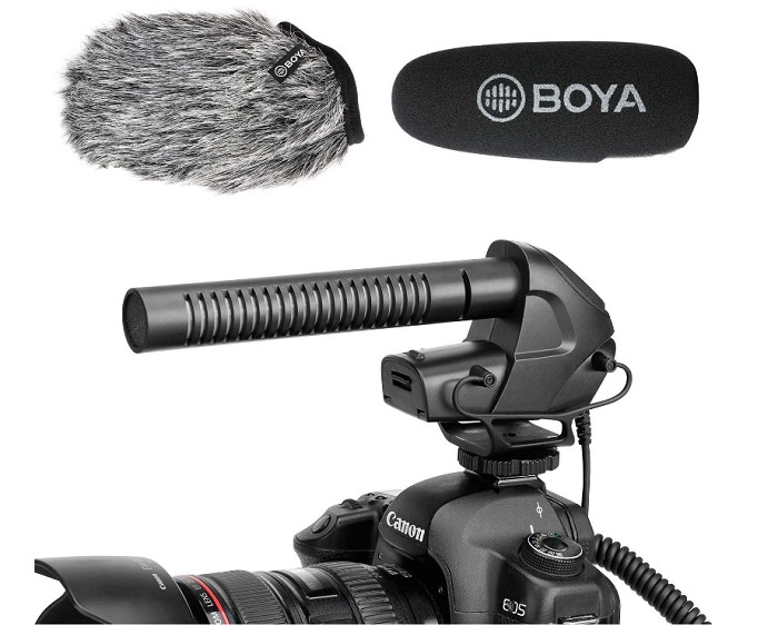 Micro thu âm gắn máy Boya BY-BM3032 hàng chính hãng.