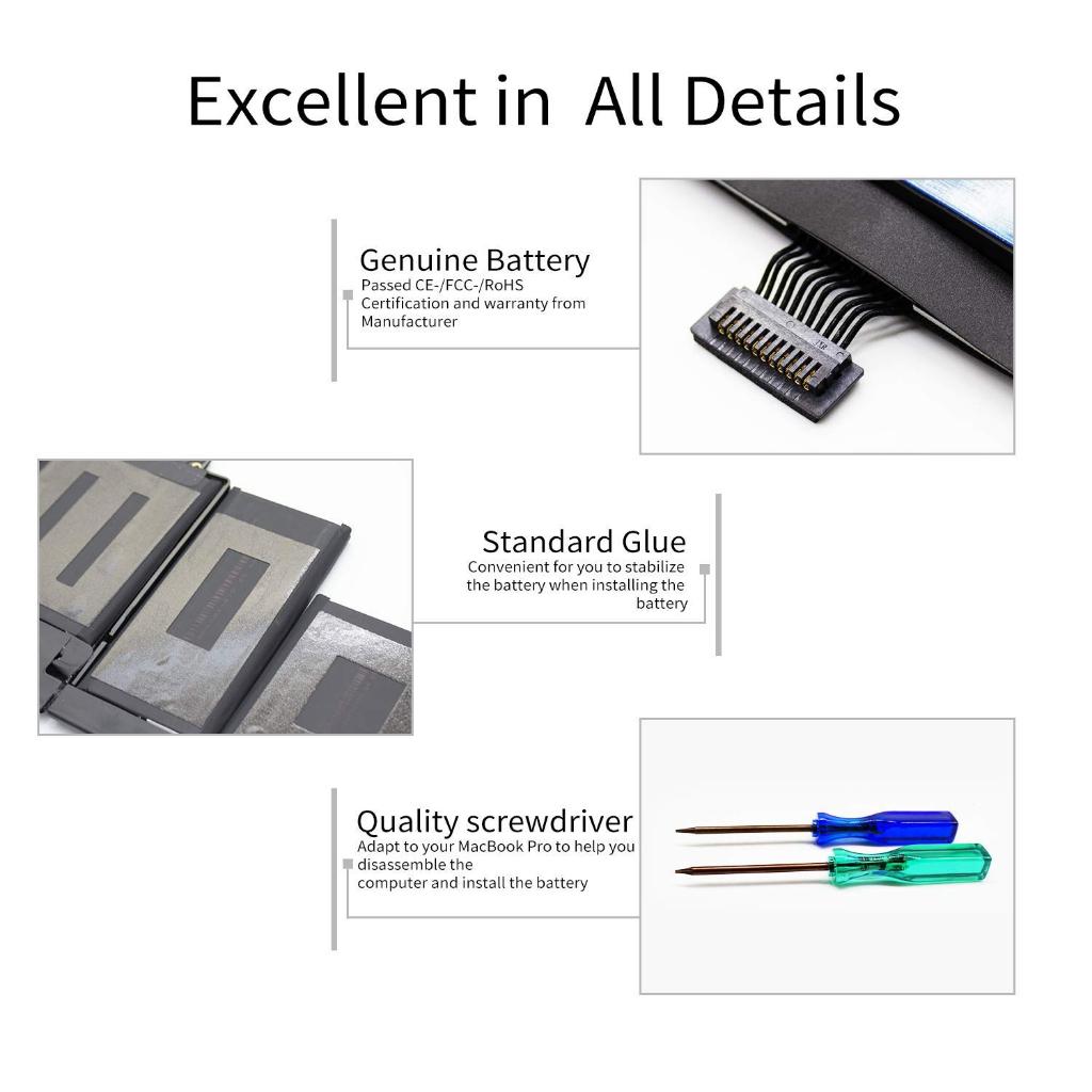 Pin Tương Thích Cho Macbook Pro Retina 15 Inch A1398 ( 2012 ) TEEEMO PC Hàng Nhập Khẩu New Seal