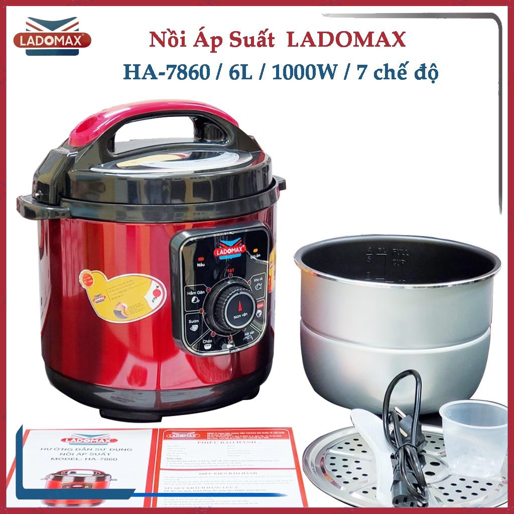 Nồi áp suất điện Ladomax HA-7860 Dung tích 6L, 7 chế độ nấu tiện dụng - Hàng chính hãng