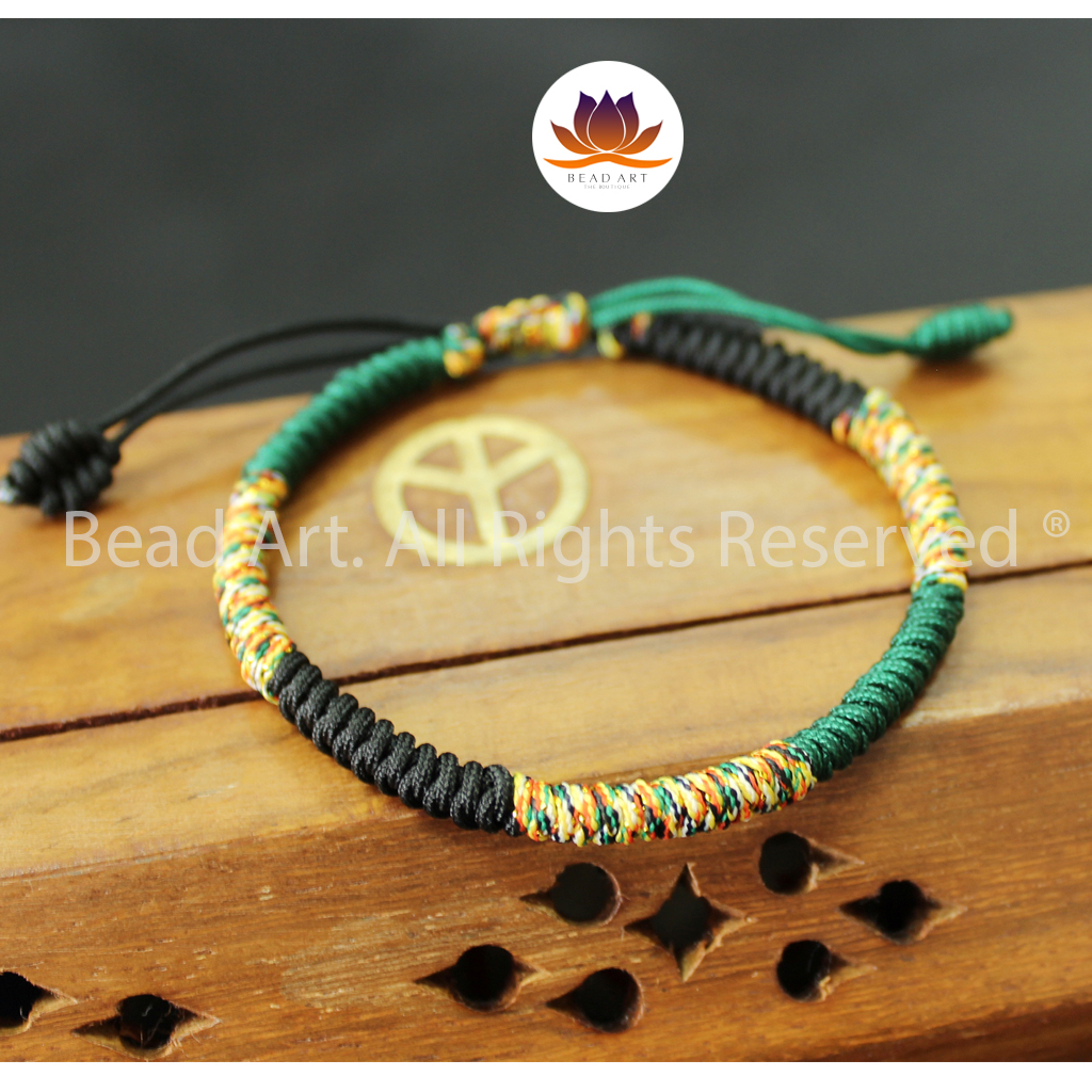 Vòng Tay Dây Ngũ Sắc Thắt Chỉ Màu Tibet Handmade , Hợp Mệnh Thuỷ, Mộc, Vòng Tay Phong Thuỷ, Chuỗi Hạt - Bead Art