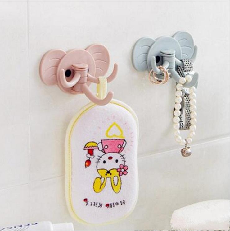 Móc treo đồ dán tường thiết kế kiểu con voi dễ thương