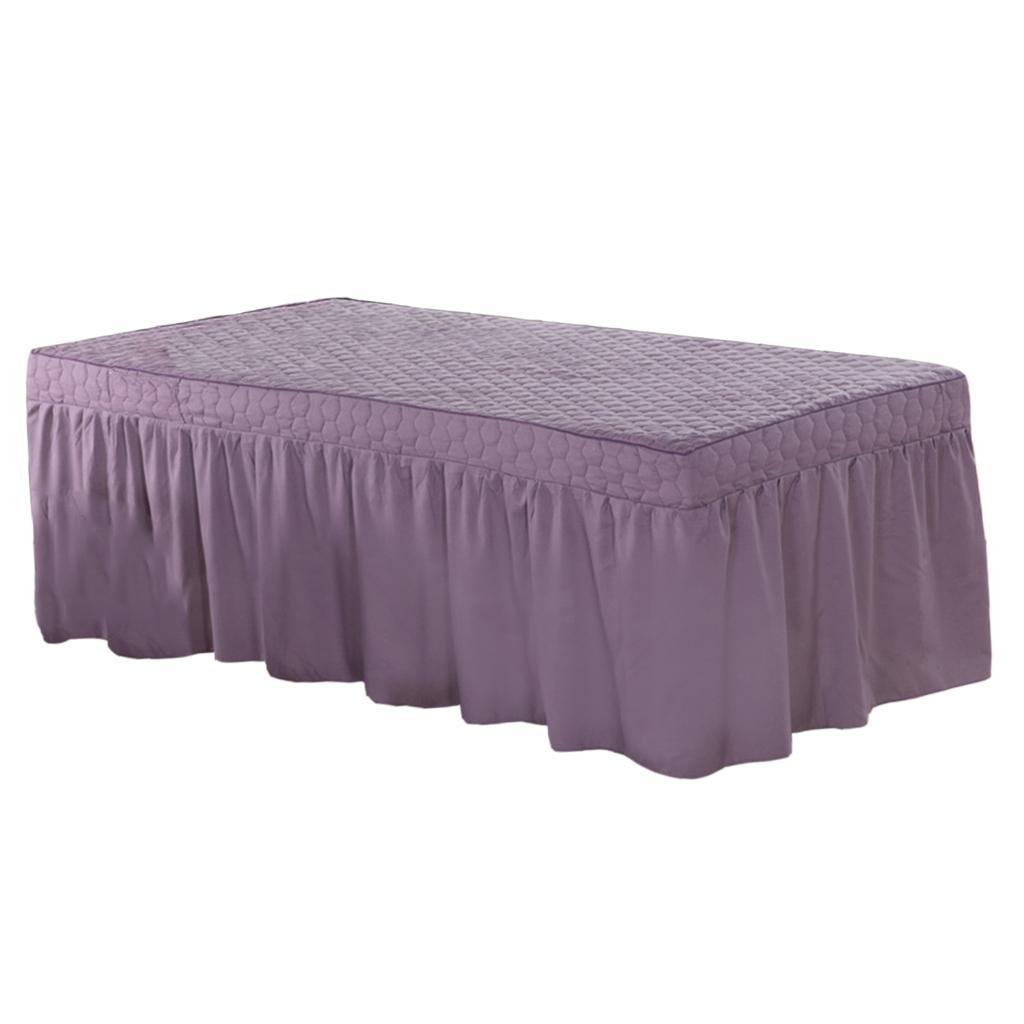 Massage Table Skirt Beauty Bed Cover Valance Sheet  2 White