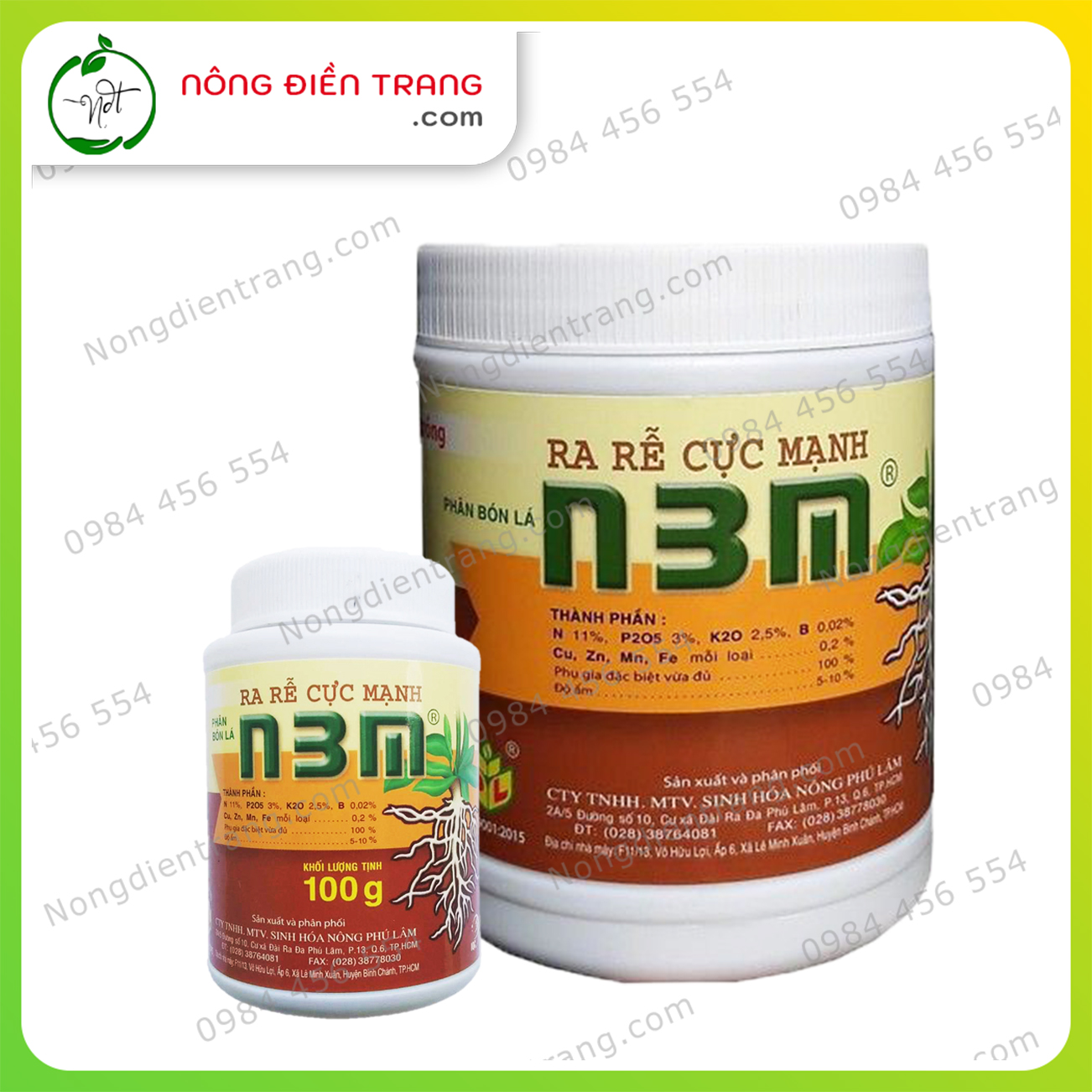 Phân Bón Lá Ra Rễ Cực Mạnh N3M - Kích Thích Ra Rễ, Giâm Cành, Chiết Cành Chuyên Dùng Cho Mai, Hồng, Hoa Kiểng VTNN Nông Điền Trang